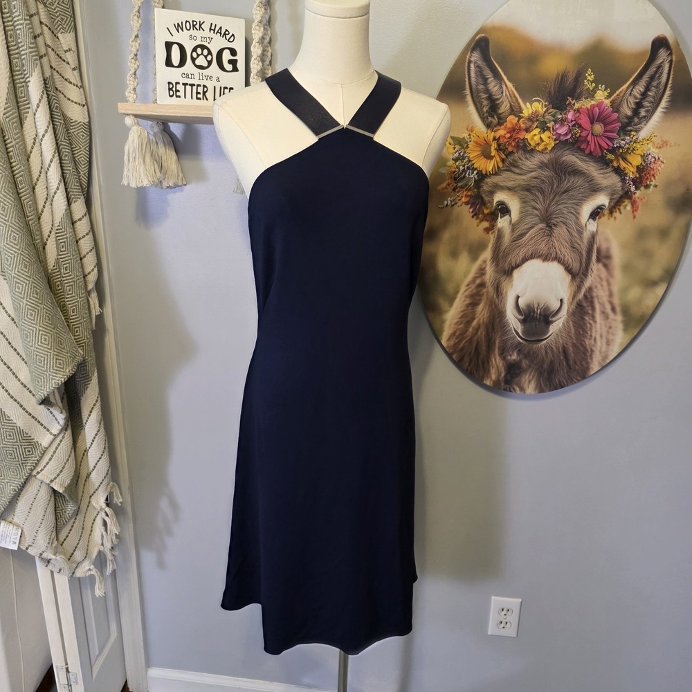 Ralph Lauren Purple Label Jinett Jersey Halter Day Dress Size 10 Lux Elegant